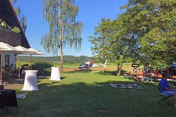 Helikopterrundflug mit Zwischenlandung beim Restaurant – Genuss mit Aussicht
