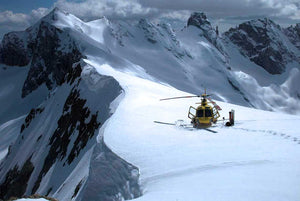 Helikopterlandung auf dem Berg