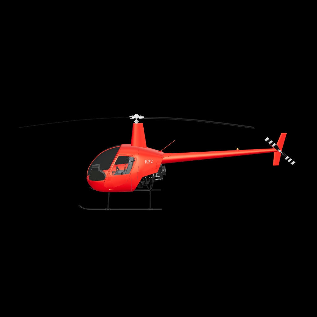 Helikopter Roboinson R22 als 3D Model